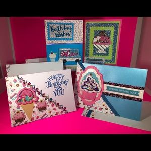 Set of 4 Sweet Treats Birthday cards